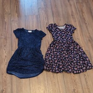 Dot Dot Smile Navy and Floral Kids Dresses